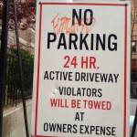 no parking 24 hour sign