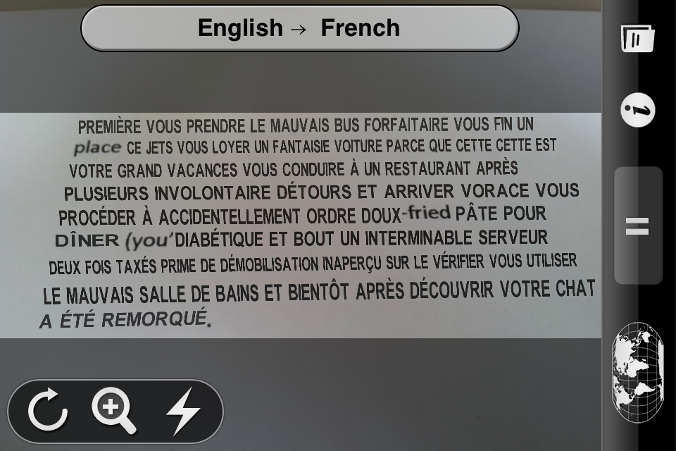 word lens translates french