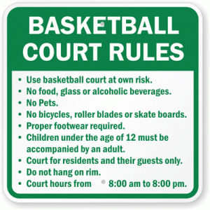 Basketball rules don't fully apply to the workplace, but many employees would argue otherwise during March Madness (via PlaygroundSigns.com). 