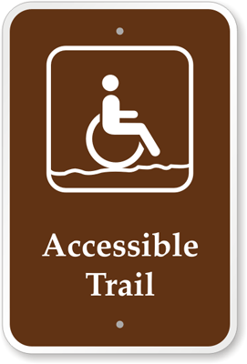 accessible trail sign