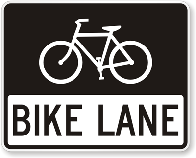 bike lane traffic sign