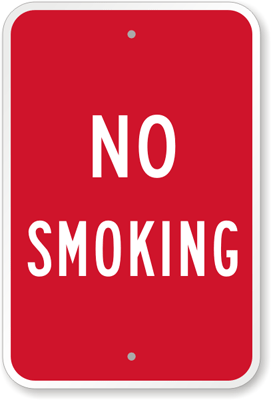 No Smoking Sign from SmartSign