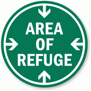 area of refuge sign