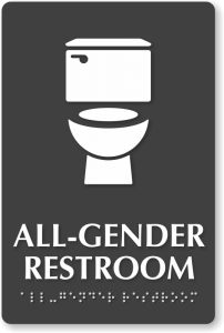 all gender bathroom sign