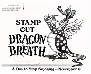 American Cancer Society 1979 anti-smoking Dragon Breath campaign