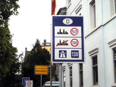 Autobahn Speed Sign