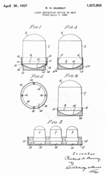 Diagram of cataphote reflectors; 1927