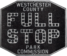 A Full Stop sign from 1929 with cataphotes