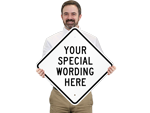 Custom Diamond Shaped Metal Signs