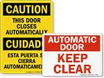 Automatic Door Signs