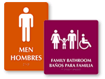 Bilingual Bathroom Signs
