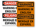Custom Bilingual Signs