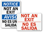 Bilingual Not An Exit Signs