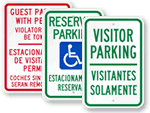 Bilingual Reserved Parking Signs