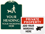 Custom Dog Signs for Property