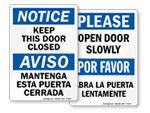Bilingual Door Signs