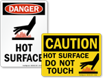Hot Surface & Warning Signs