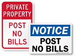 Post No Bills Signs