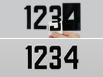 Laminated Self Aligning Numbers and Letters