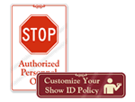 Authorized Personnel Wall Signs ShowCase™ Wall Signs