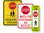 Stop Pedestrian Signs