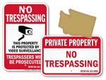 No Trespassing Signs for Washington