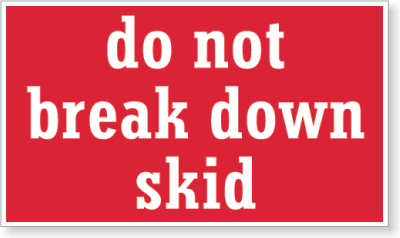 DN3508Y 500 3x5 Do Not Break Shrink Wrap Label/Sticker 