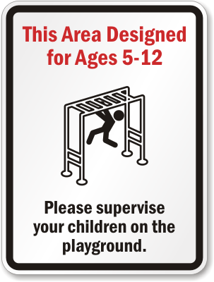 Play Area In The Interest Of Children Safety Aluminium Sign 300mm x 200mm x 3mm. 