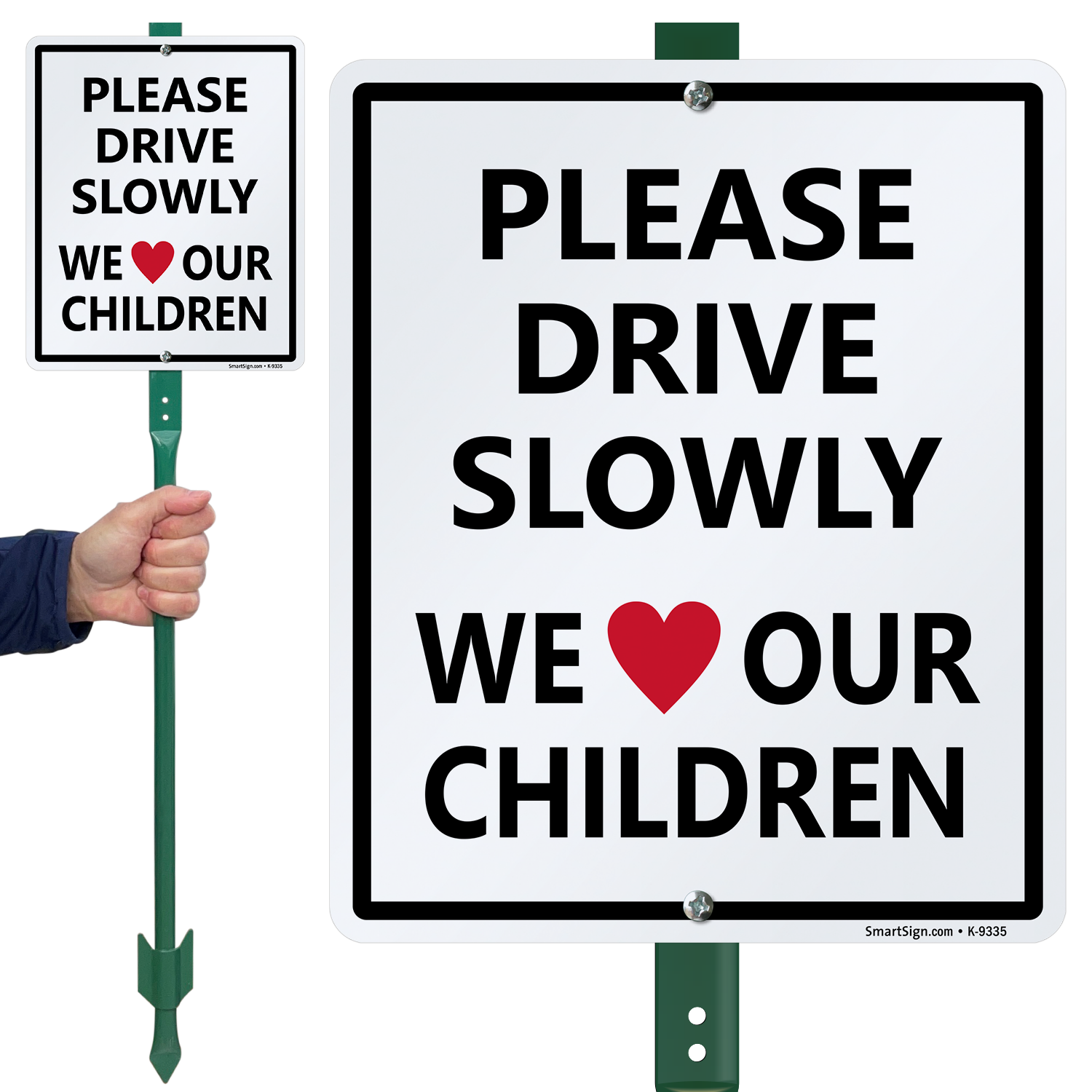 PLEASE DRIVE SLOWLY ROAD SAFETY SIGN FARM SIGN FACTORY SIGN CHILDREN SAFETY SIGN 
