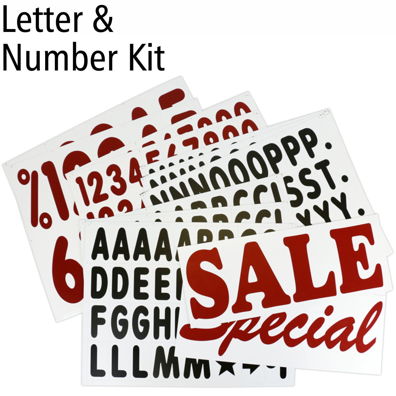 Letter And Number Kit For White Boards Signs, SKU: K-LNKIT-02