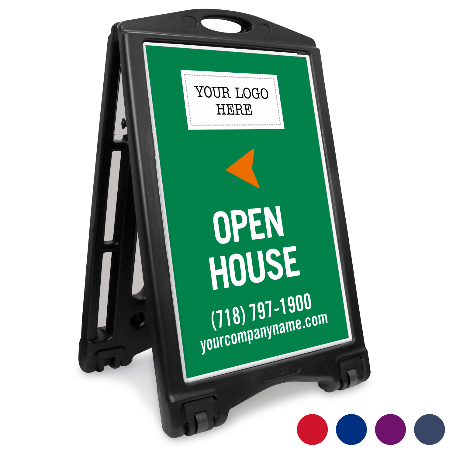 Visibility Signage Open House Lawn Sign Kit and Giant Arrow Stickers (10) 