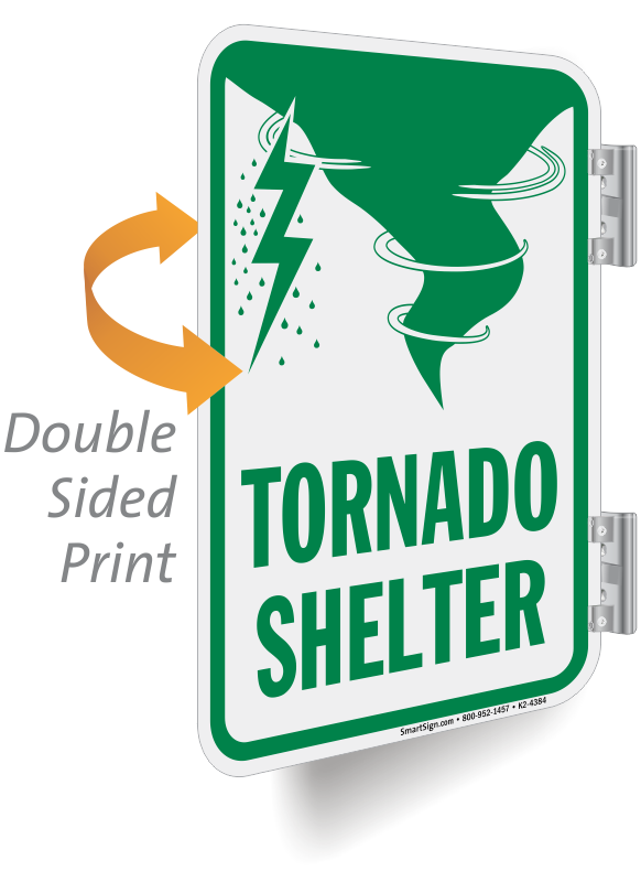 嵐からの避難 ShelterfromtheStorm 拡張アート Tornado Shelter Double Sided Metal Sign, SKU: K2-4384