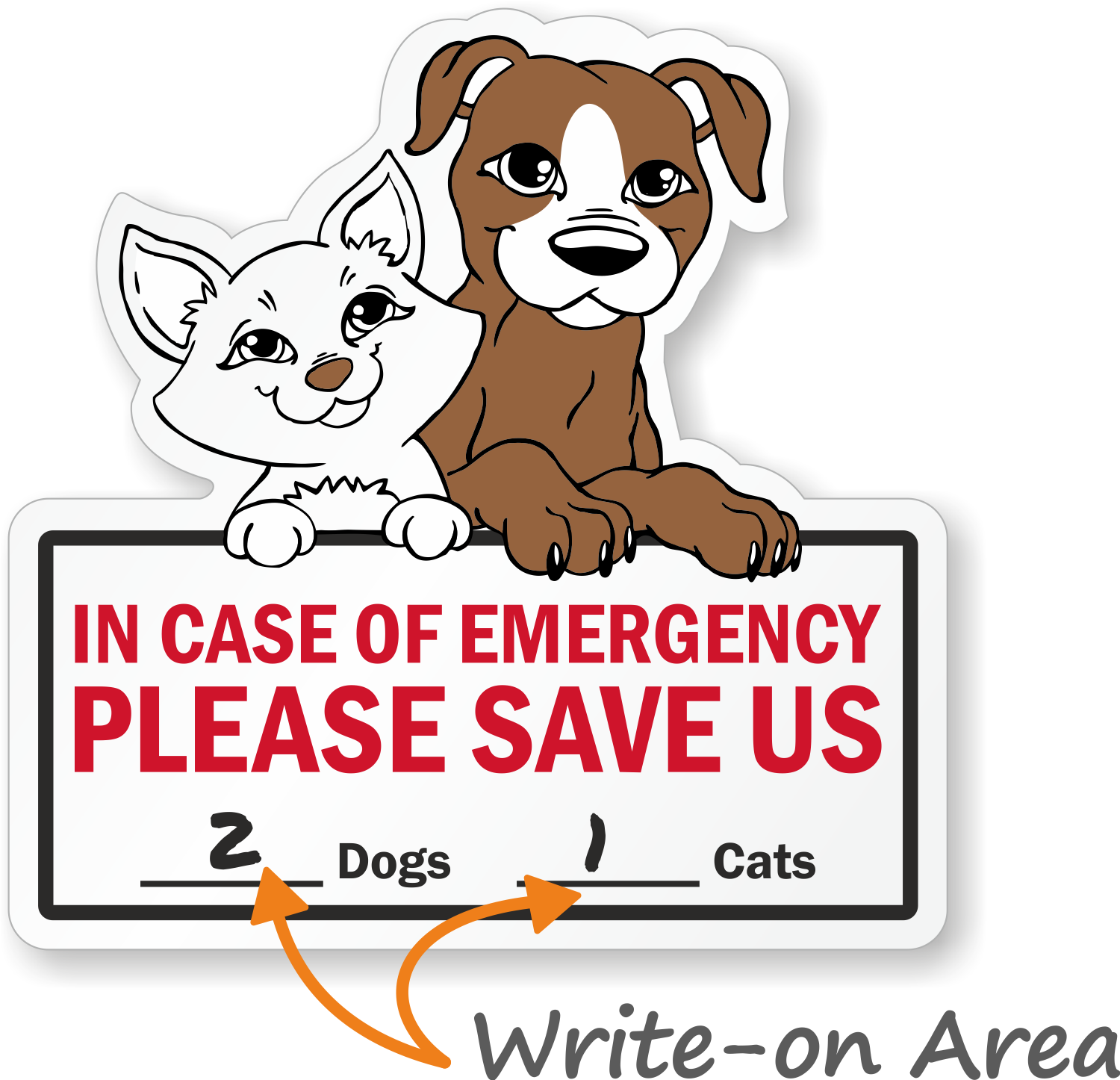 IN CASE OF EMERGENCY PLEASE RESCUE MY PSYCHO CHIHUAHUA DOG STICKER 