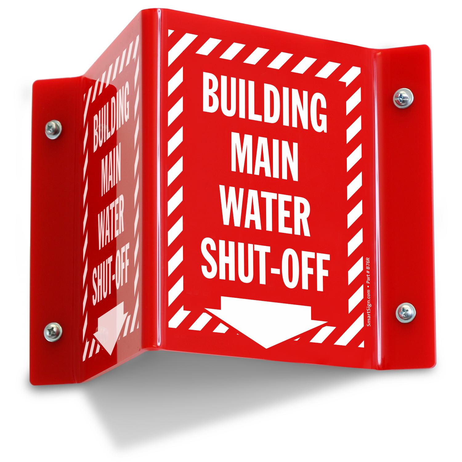 Hydro Interruption Sign Stop Sign Projected On Water
