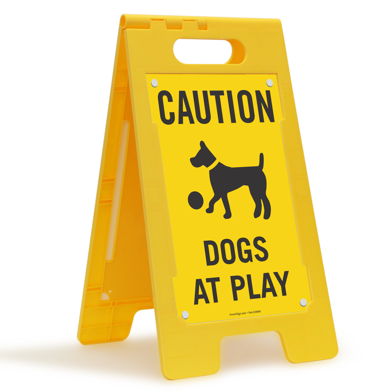 Cartello In Metallo 'Attenzione Cani Sciolti' - Vintage 20,3x30,5 Cm Per Esterno/Interno