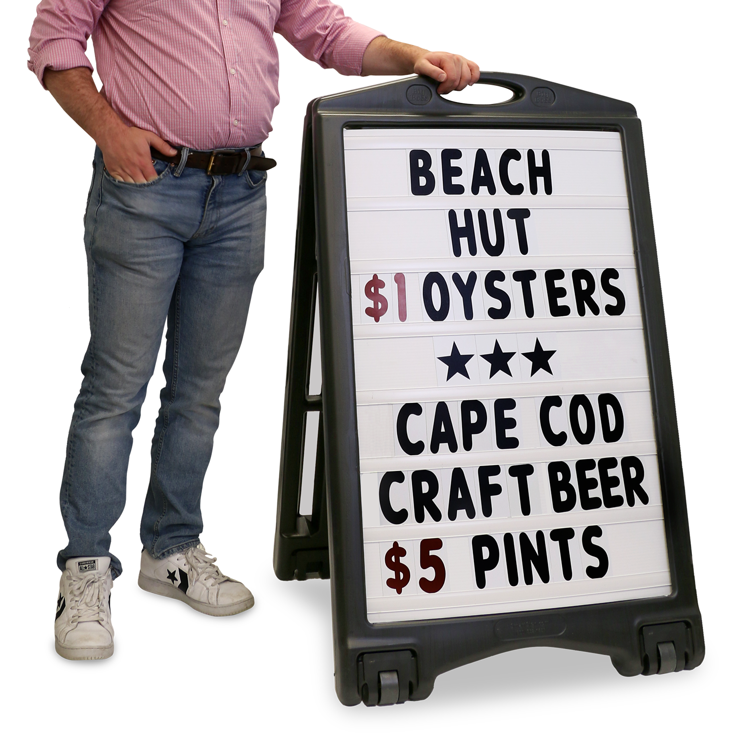 Street-Master 22x28 A-Frame Message Board with Letter Reader Board