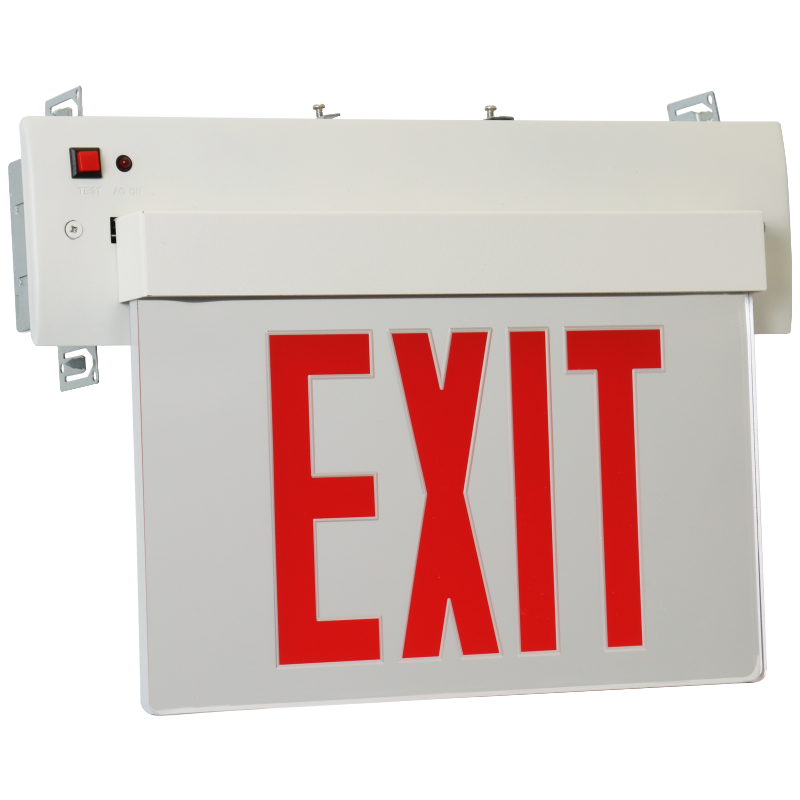 Edge-Lit LED Exit Sign, UL924 And NFPA 101