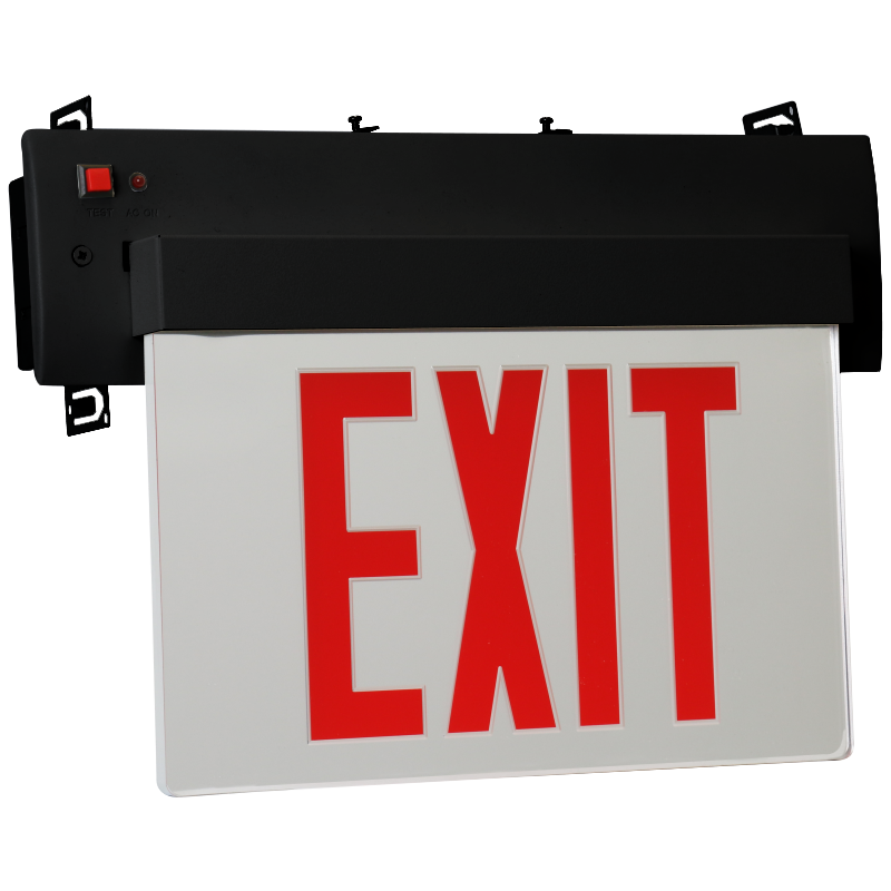 Edge-Lit LED Exit Sign, UL924 And NFPA 101