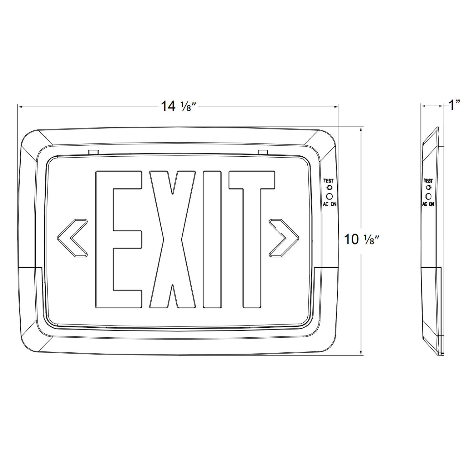 Low Level LED Exit Sign Combo