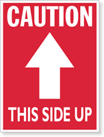 Caution This Side Up Label