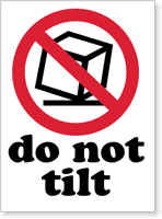 Do Not Tilt Label