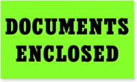 Documents Enclosed Label