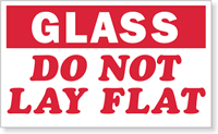 Glass Do Not Lay Flat Label