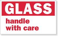 Glass Handle Care Label