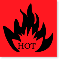 Hot Flame Label
