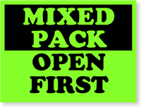 Mixed Pack Open First Label