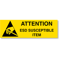 Attention Static Sensitive Devices Label