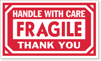 Fragile Handle Care Label