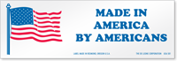 Made In America Flag Label