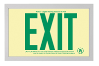 Double-sided EXIT Sign in brushed aluminum frame